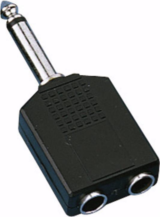 Produktbild Monacor Y-Adapter 6.35mm fuer 2 Kopfhoerer