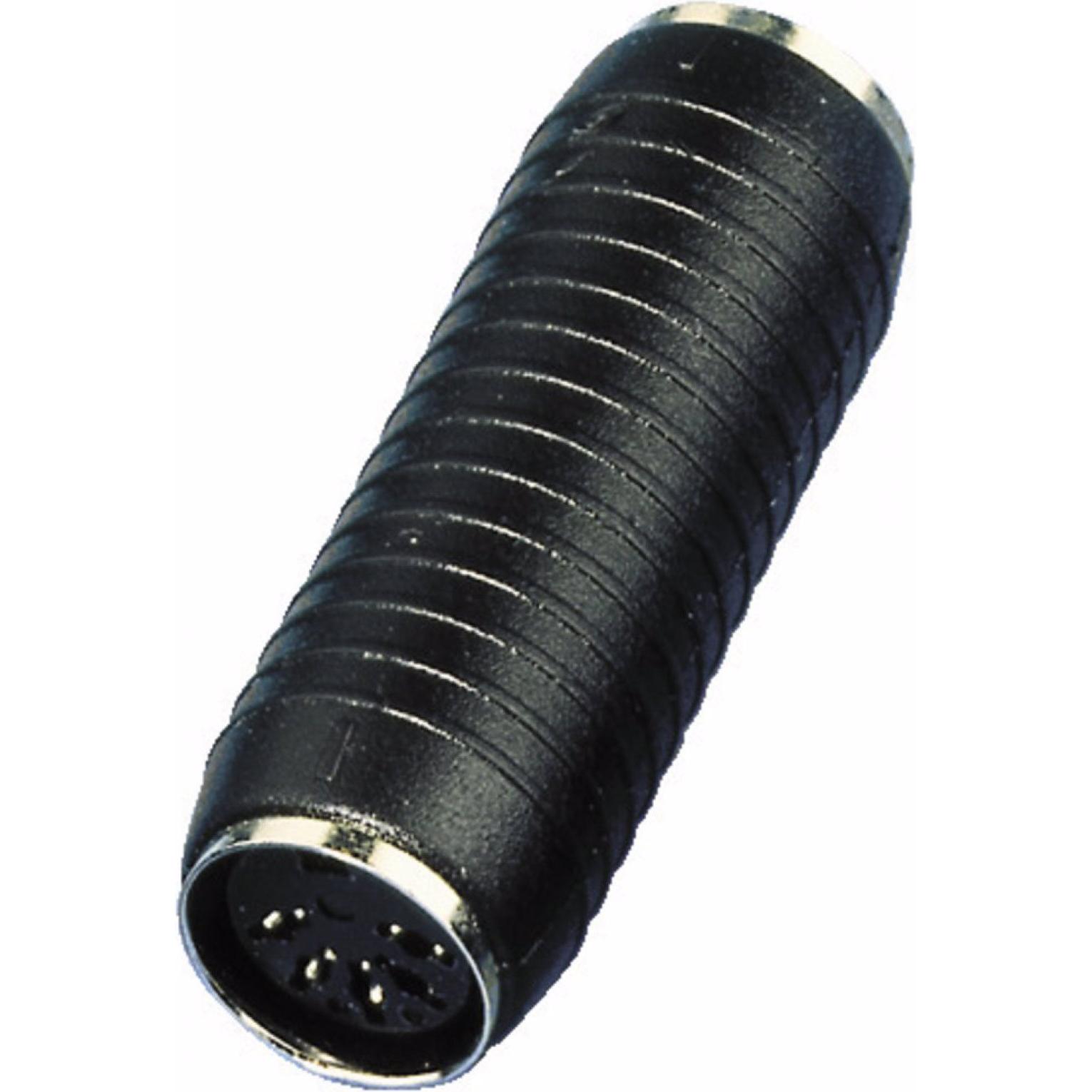 Monacor Accoppiamento 2 prese DIN a 5 pin (Doppia frizione), Adattatore audio, Nero