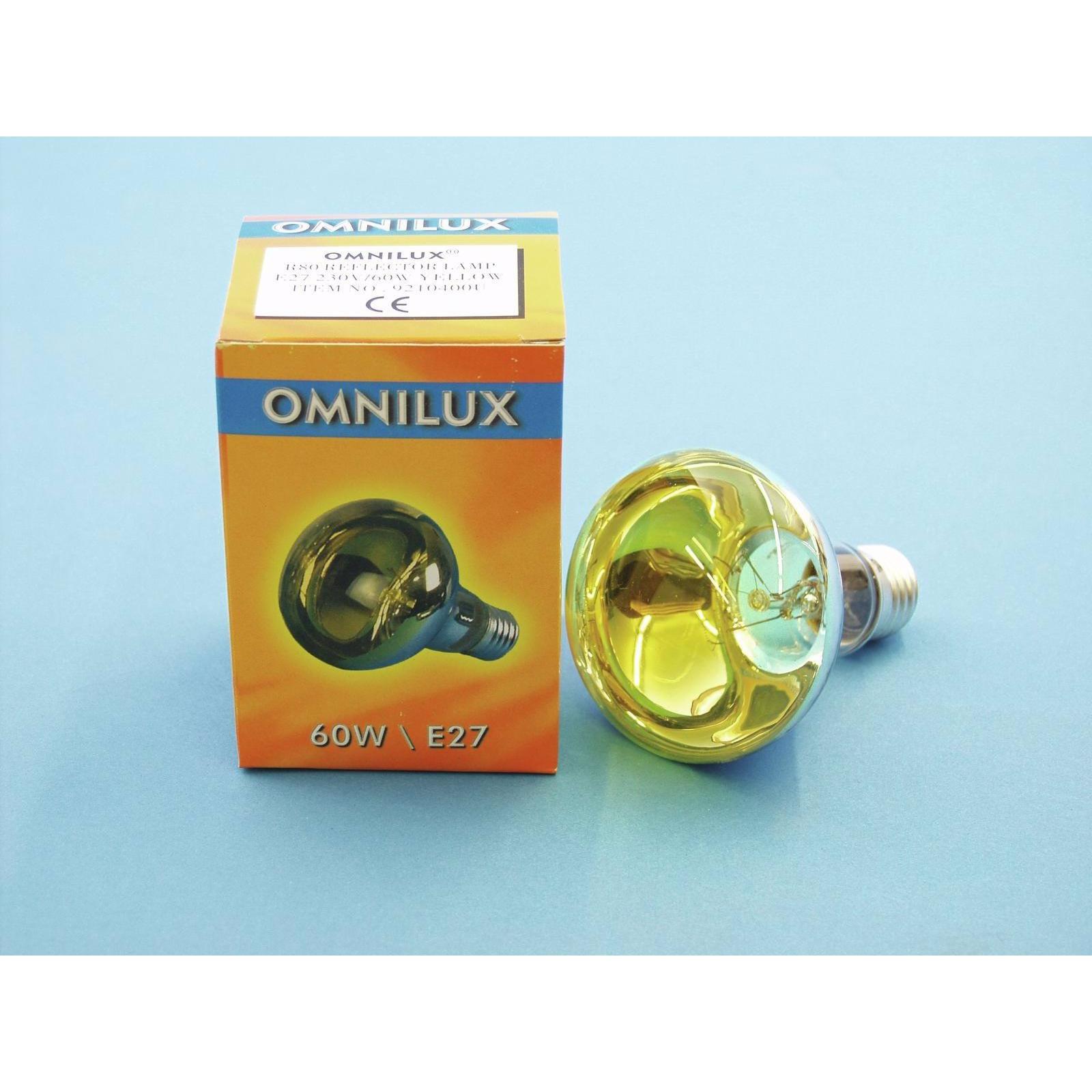 Thumbnail - Omnilux R80 230V/60W E-27 gelb (60 W, E27), Lichttechnik Leuchtmittel