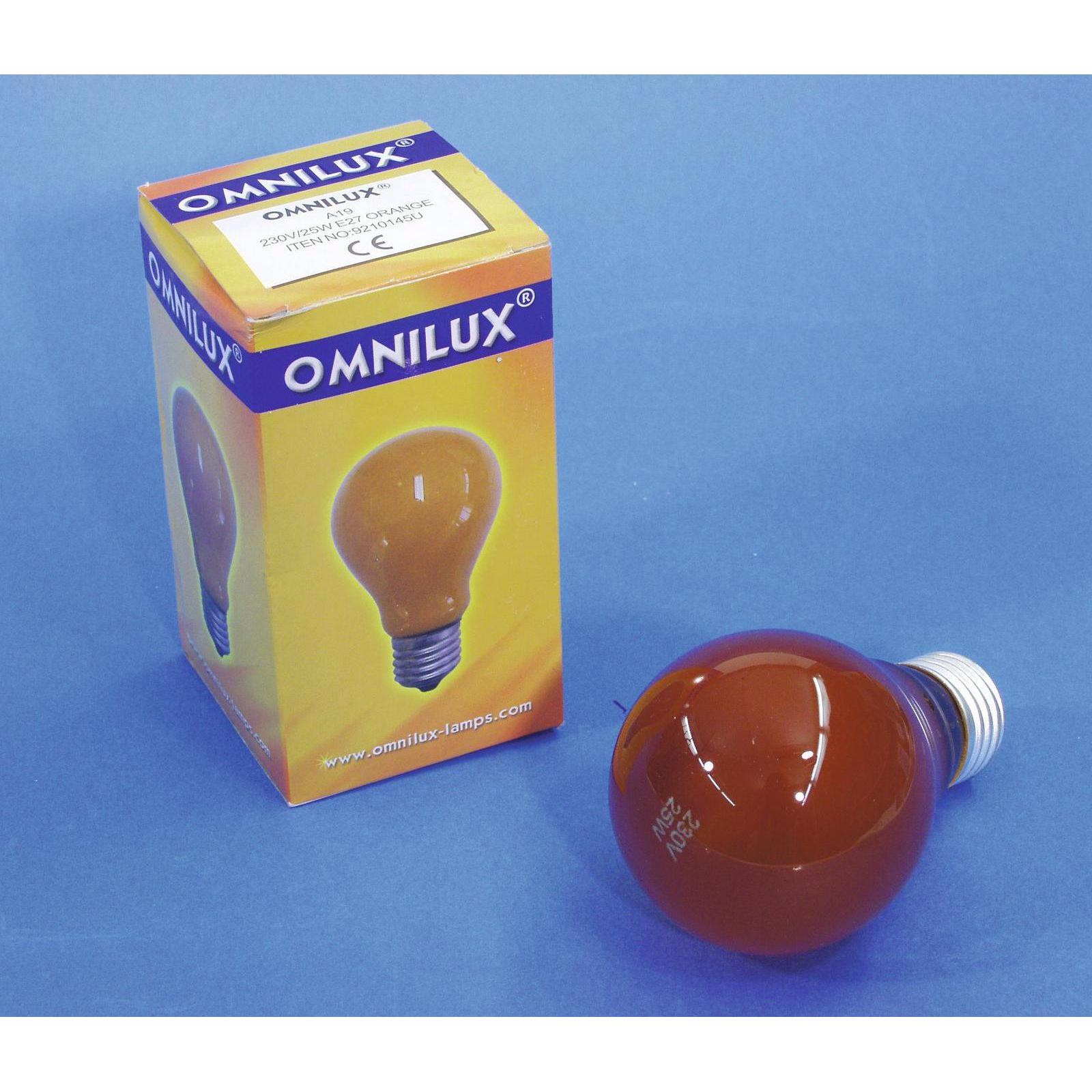Omnilux A19 230V/25W E-27 arancione (E27), Lampadine + Fari Illuminotecnica