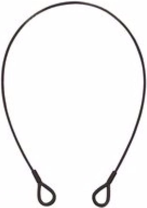 Actual product image Eurolite Steel cable (SC) 600x3mm black with thimble