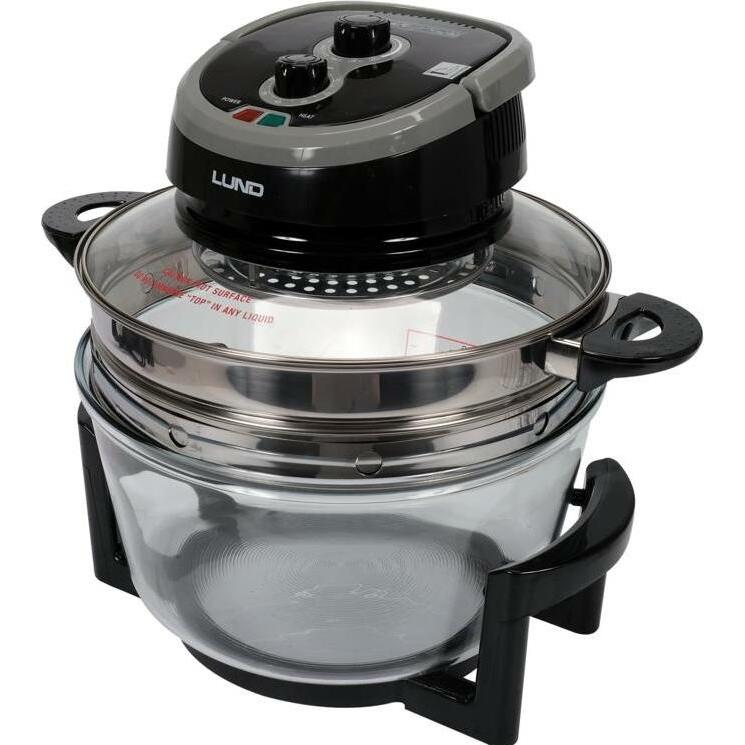 Lund London LUND KOMBIWAR HALOGENOWY 17L CZARNY 9 cz., Dampfgarer + Reiskocher, Schwarz