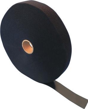 Immagine prodotto Fastech Fascette con chiusura a velcro, rotolo 25m x 20mm tessuto / poliammide nero (20 mm)