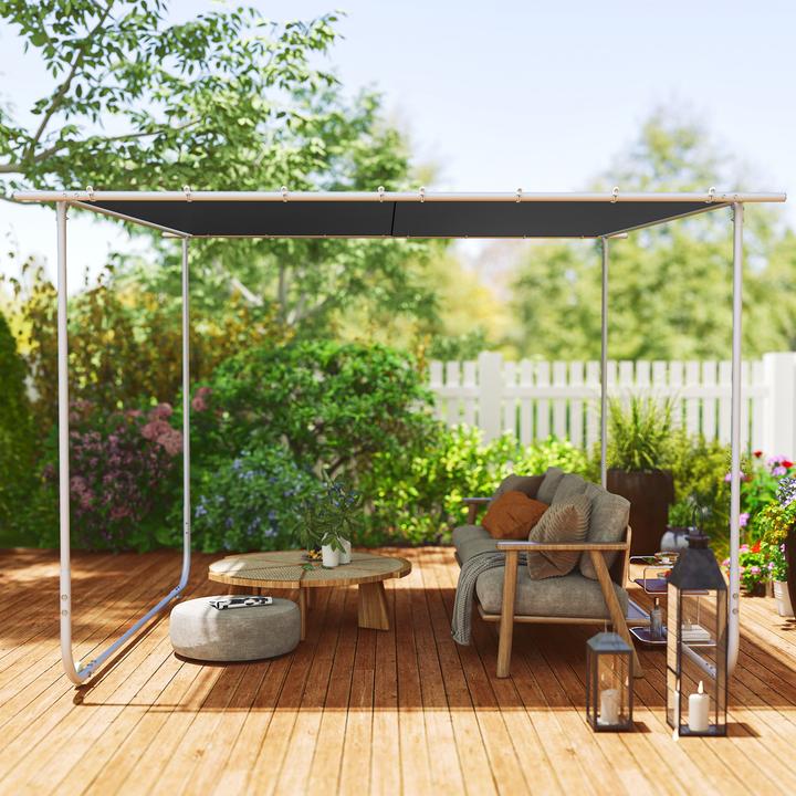 Immagine prodotto Outsunny Pergola con 4 sacchi di sabbia vuoti da riempire (302 cm, 302 cm)