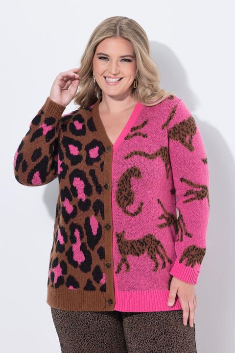 Image du produit Miamoda Cardigan coupe Straight Fit ouverte, léopard/jeu de motifs (60)