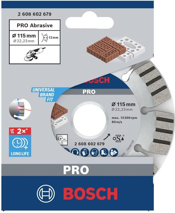 Produktbild Bosch Professional Zubehör PRO Abrasive Diamanttrennscheibe, 115 x 22,23 mm
