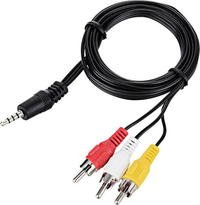 Produktbild JTI AV-zu-AUX-Kabel - 3,5 mm 3 pol (1 m)