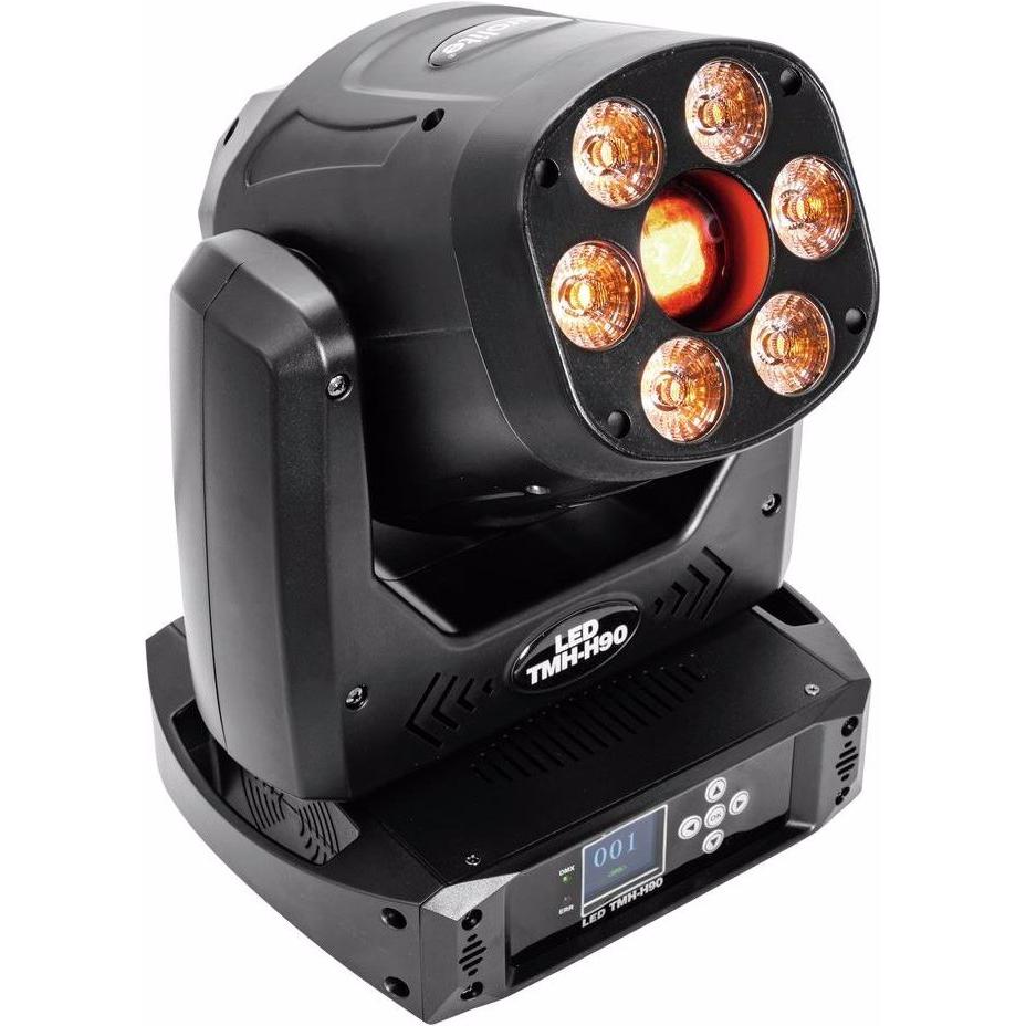 Eurolite LED TMH-H90 Hybrid Moving-Head Spot/Wash COB (90 W, LED), Faro, Nero