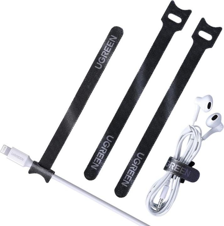Produktbild Ugreen - Cable Organizer LP401 (20245P20) - x20 Winder, for Travel, Management System - Black (20 Stk.)