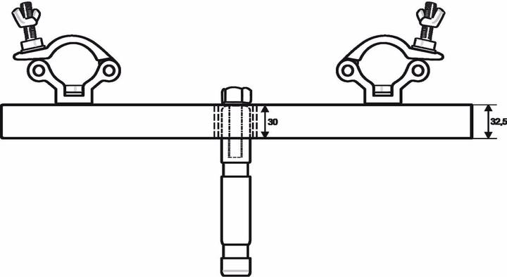 Actual product image Eurolite TAH-52 Truss adapter with spigot