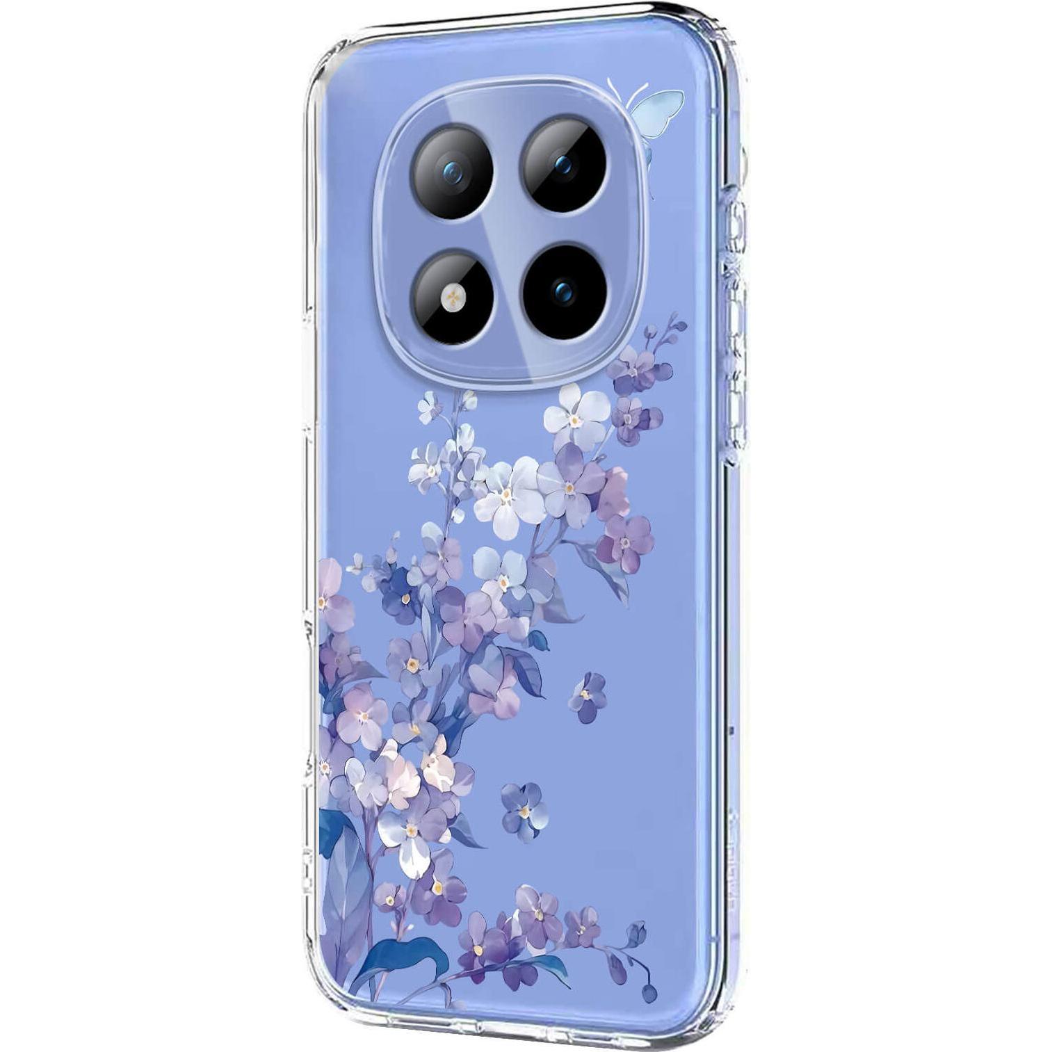 Cover-Discount Xiaomi Redmi Note 15 Pro+ / Poco M8 Pro - Custodia in gomma siliconica fiori (Mi 8 Pro, Xiaomi Redmi Note 15 Pro), Cover smartphone, Mu