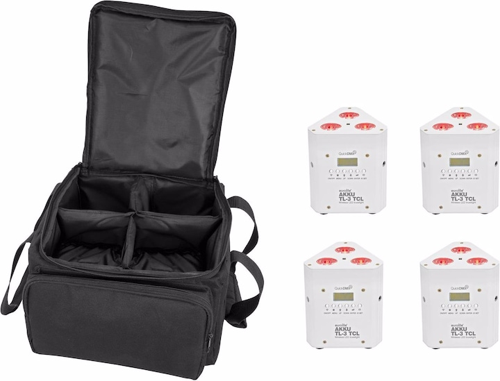 Eurolite Set 4x AKKU TL-3 TCL blanc + SB-4 Soft-Bag