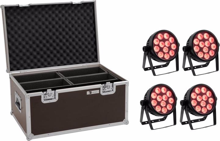 Actual product image Eurolite Set 4x LED 7C-12 Silent Slim Spot + Case (LED)