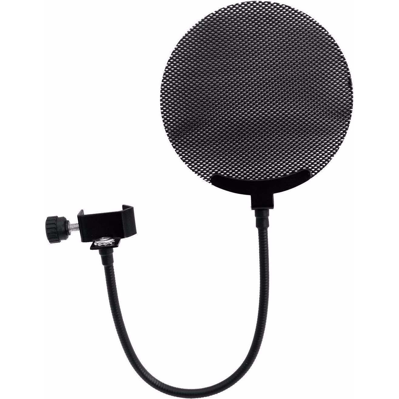 Omnitronic Mikrofon-Popfilter, Metall schwarz, Mikrofon Popschutz