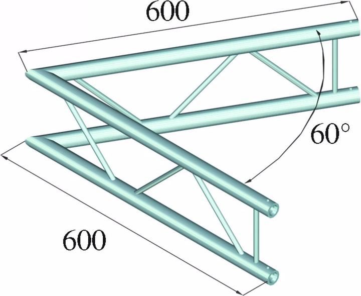 Actual product image Alutruss DECOLOCK DQ2-SPAC20V 2-way corner 60° bw