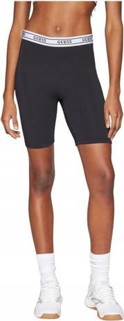 Guess Damen Leggings mit kurzem Bein Radfahren New Aline Short Eco Schwarz (M)