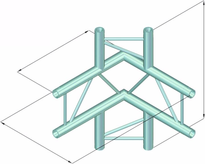 Actual product image Alutruss DECOLOCK DQ2-SPAC44V 4-way corner bw