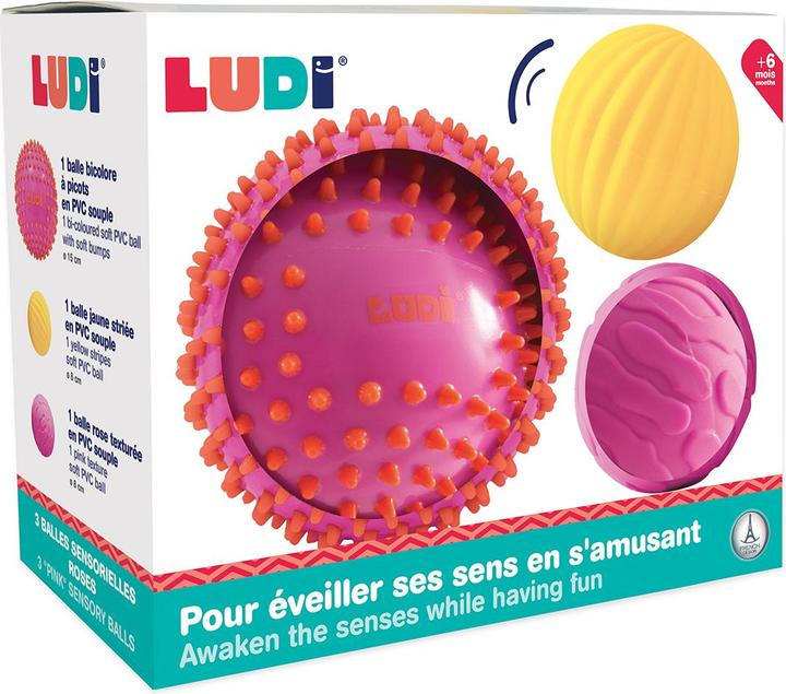 Actual product image LUDI Sensory ball set - pink - LU30022