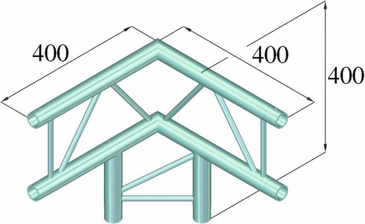 Produktbild Alutruss DECOLOCK DQ2-PAL31V 3-Weg Ecke 90°