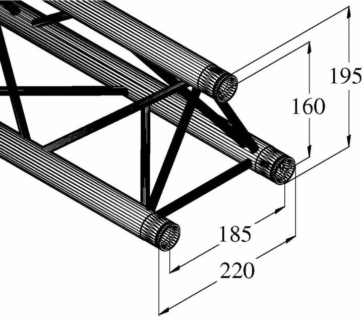 Produktbild Alutruss DECOLOCK DQ3-3000 3-Punkt Traverse 300 cm