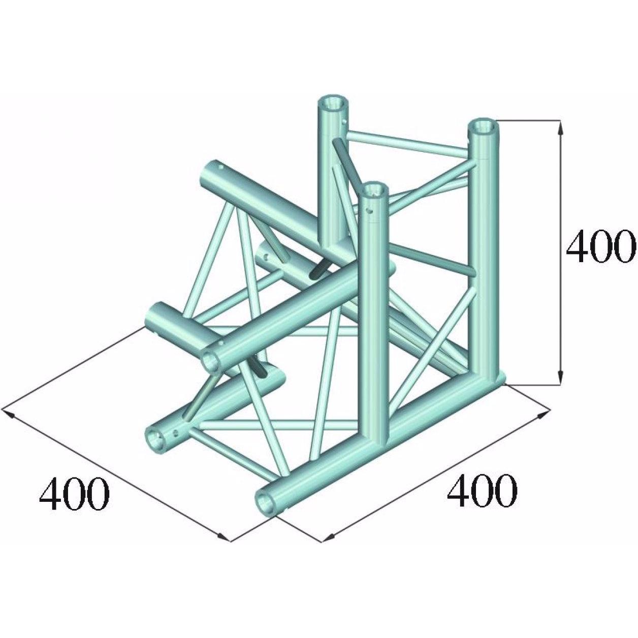 Thumbnail - Alutruss DECOLOCK DQ3-PAL34 3-Weg Ecke 90°, Montage Lichttechnik