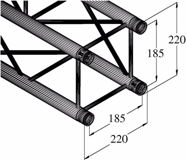 Actual product image Alutruss DECOLOCK DQ4-S3000 4-point crossbar sw