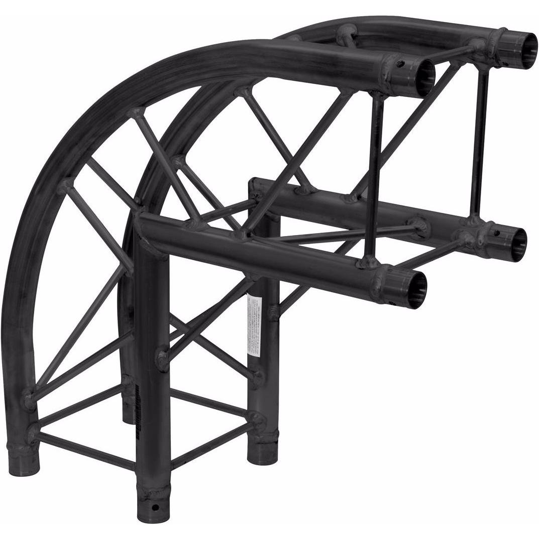 Alutruss DECOLOCK DQ4-SPAC21R 2-Weg Ecke 90° sw, Montage Lichttechnik, Schwarz