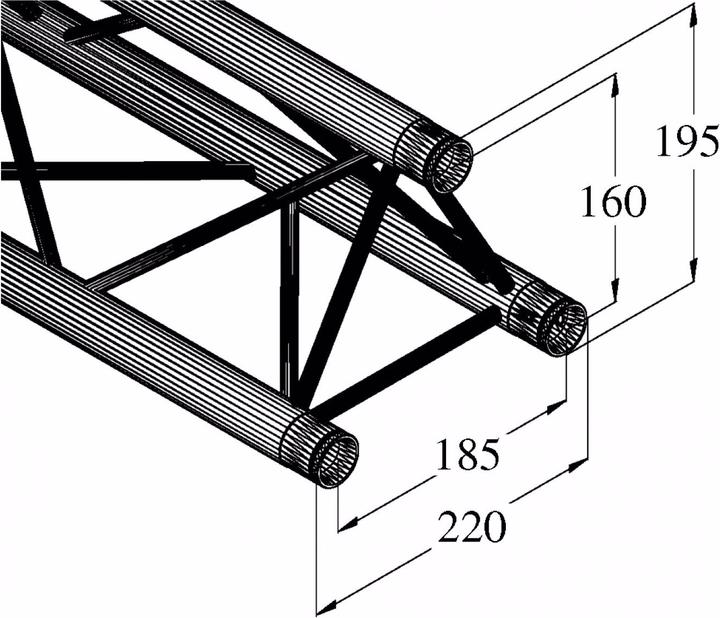 Productafbeelding Alutruss DECOLOCK DQ3-S750 3-punts truss sw