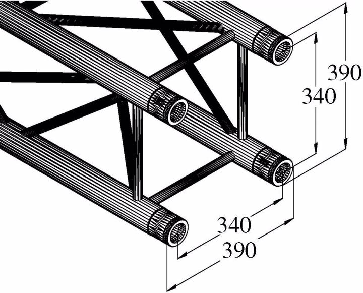 Produktbild Alutruss QUADLOCK TQ390-500 4-Punkt-Traverse