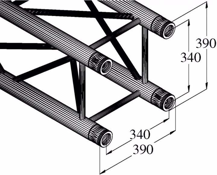 Actual product image Alutruss QUADLOCK TQ390-500 4-point crosshead