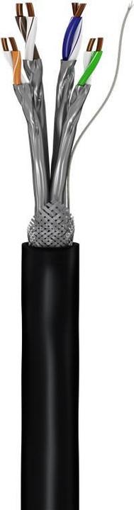Produktbild Goobay GoobayCat.7 Rohkabel Outdoor Netzwerkkabel, S/FTP (PiMF), Schwarz (S/FTP, CAT7, 50 m)
