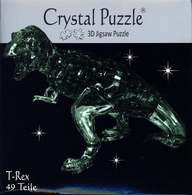 Actual product image HCM Kinzel HCM59162 - Crystal Puzzle: 3D T-Rex - Green, 49 Pieces (DE, EN), from 14 years (49 pieces)