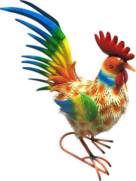 Cachet Hahn Metall Tierfigur Wohn- und Gartendekoration