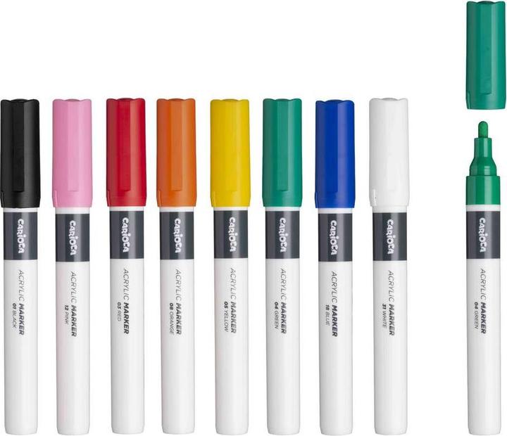Carioca Plus - Acrylic markers, 8 pcs (809309) (8x)