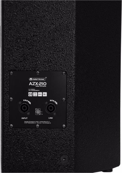 Actual product image Omnitronic AZX-210 2-way top 200W (Passive)