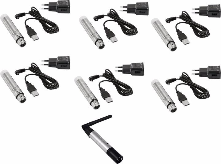 Eurolite Set QuickDMX 1x Sender + 6x AKKU Empfänger