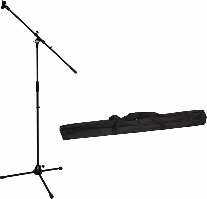 Produktbild Omnitronic Set Mikrofonstativ mit Galgen PRO schwarz + Tasche