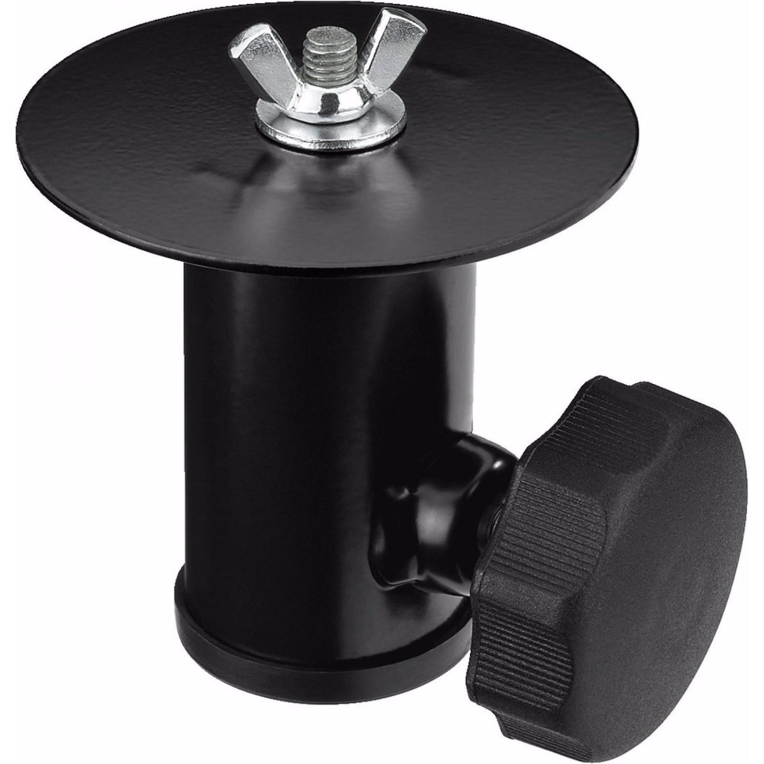 Monacor Stativadapter fuer 35mm Rohr Gewindebolzen M8x15mm (Stativadapter), Stativ Zubehör, Schwarz
