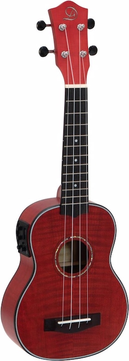 Dimavery UK-100 Ukulélé soprano, rouge flammé (Soprano, Soprano)