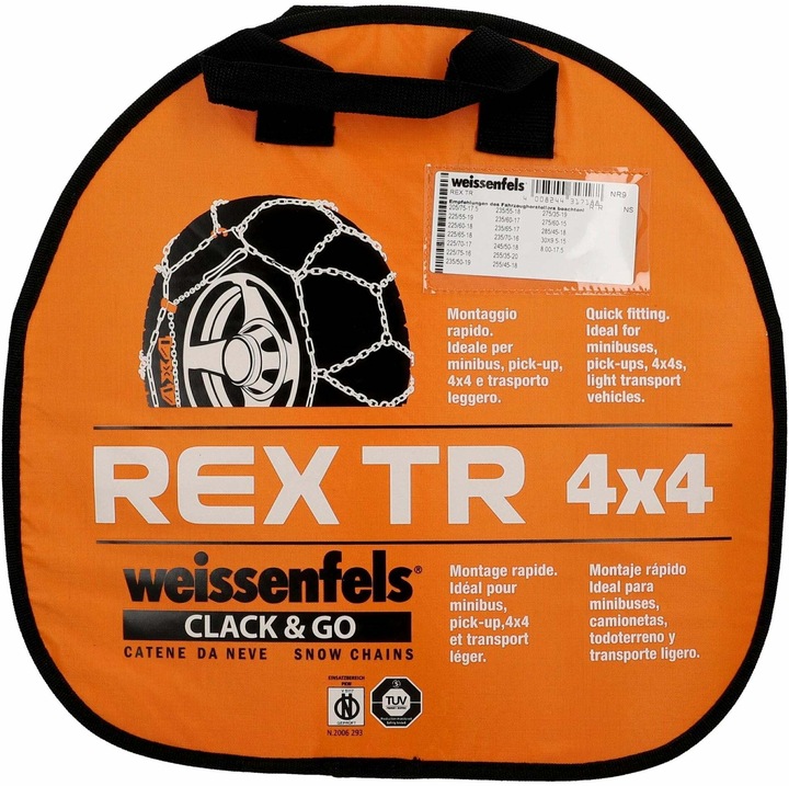 Image du produit Weissenfels Chaîne à neige en acier Rex TR 4 x 4 groupe 9