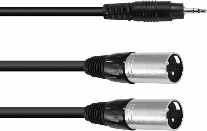 Actual product image Omnitronic Adapter cable 3.5 jack/2xXLR(M) 3m sw (3 m)