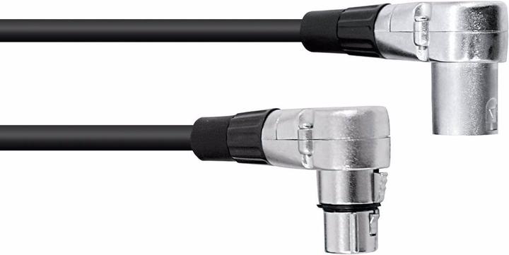 Image du produit Omnitronic Câble XLR 3 pôles 3m 90° sw (3 m, Câbles XLR)