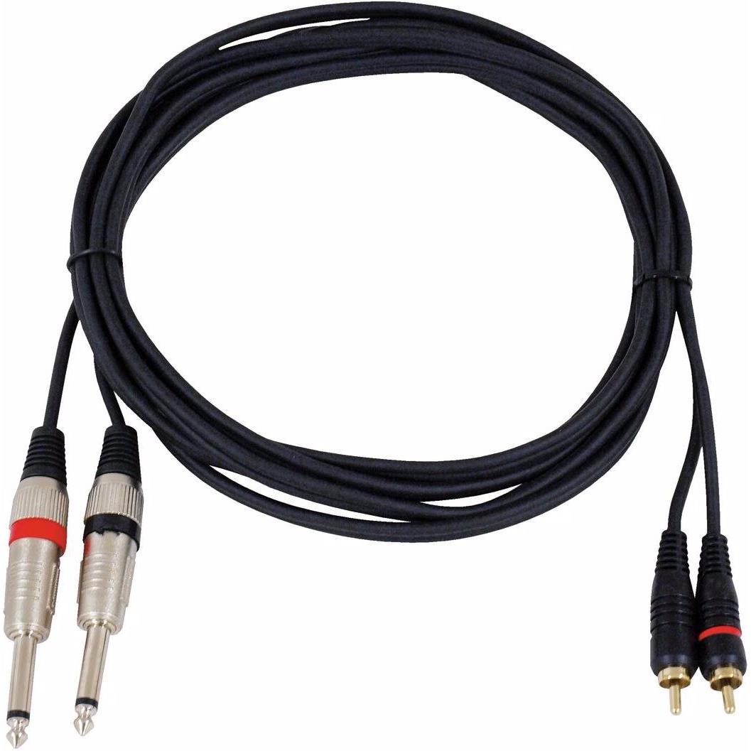 Thumbnail - Omnitronic Adapterkabel 2xKlinke/2xCinch 3m sw (3 m), Audio Kabel