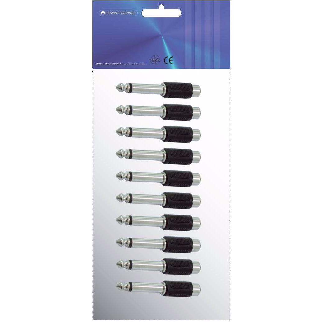 Thumbnail - Omnitronic Adapter Cinch(F)/Klinke(M) 10x, Audio Adapter