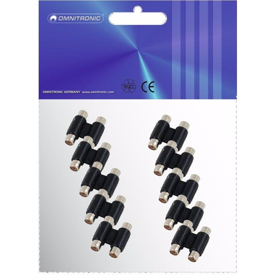 Thumbnail - Omnitronic Adapter 2xCinch(F)/2xCinch(F) 10x, Audio Adapter