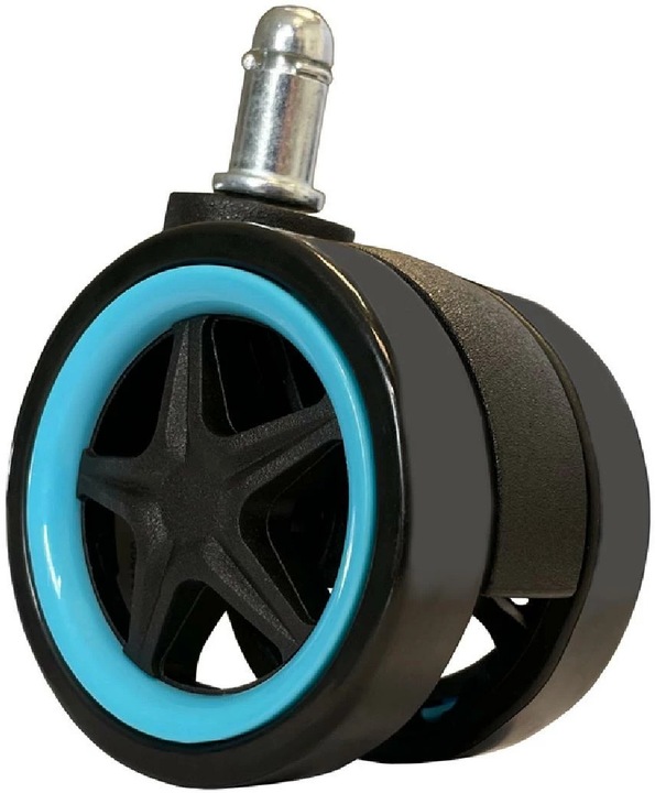 Immagine prodotto LC-Power Ruote LC-CASTERS-DRIFT Set di 5 Ruote blu chiaro