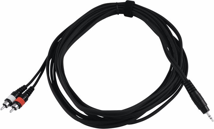 Actual product image Omnitronic Adapter cable 3.5 jack/2xCinch 6m sw (6 m, Cinch Cables)