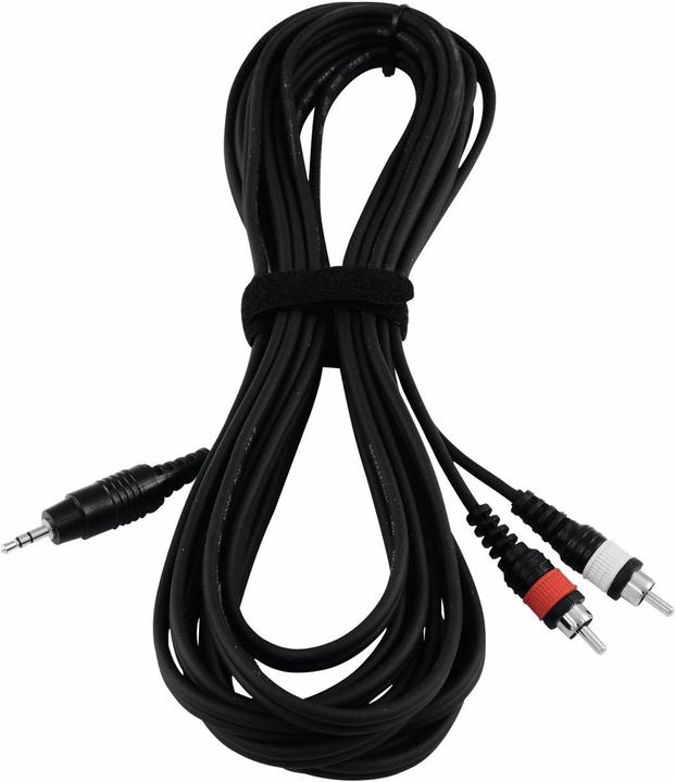 Actual product image Omnitronic Adapter cable 3.5 jack/2xCinch 6m sw (6 m, Cinch Cables)