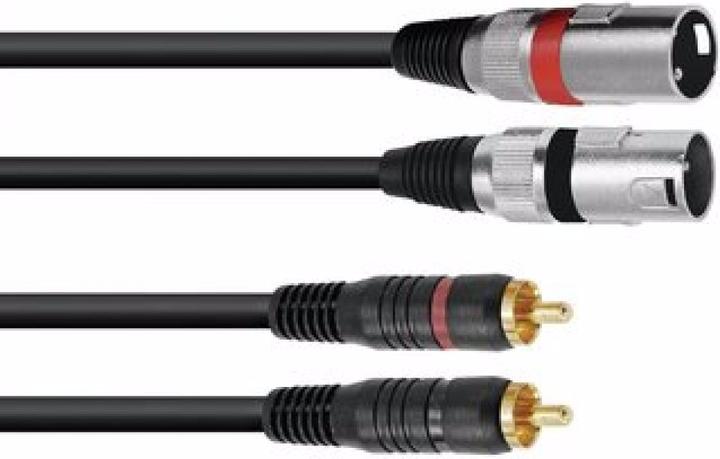 Immagine prodotto Omnitronic Cavo adattatore 2xXLR(M)/2xCinch 1.0m bw (1 m, XLR, Cinch)