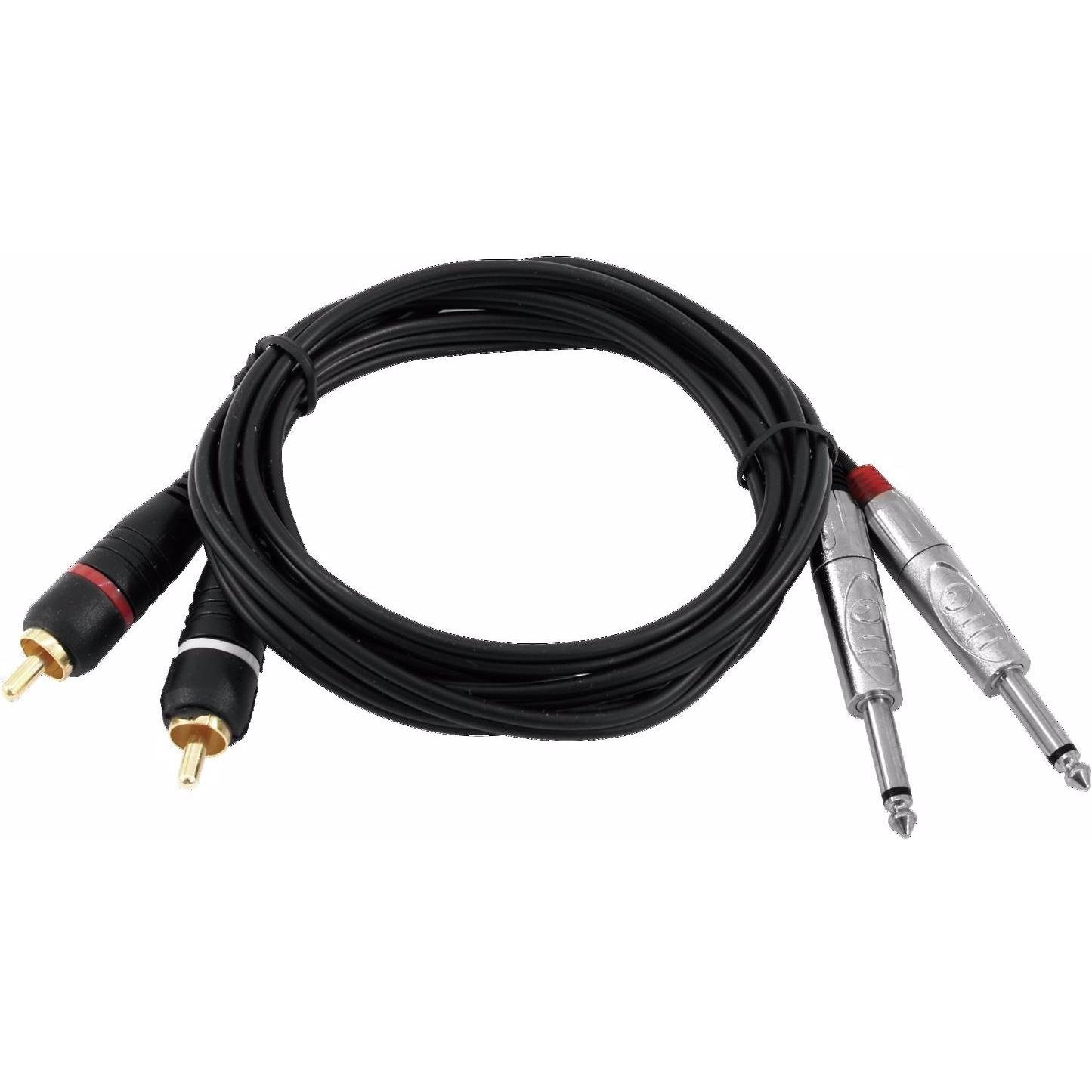 Thumbnail - Omnitronic Adapterkabel 2xKlinke/2xCinch 6m sw (6 m), Audio Kabel